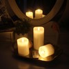 Stonebriar 3 Pack White Real Wax Assorted Size Flameless LED