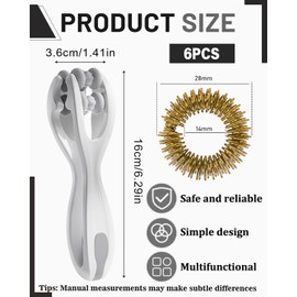 JUKOTA 1pcs Hand- und Fingermassagegerät,5pcs Finger Massagering,Finger Massage Roller, Massageball mit Griff Körper, Muskel Entspannen Massagegerät,Doppelseitiger Massageroller für Arthritis