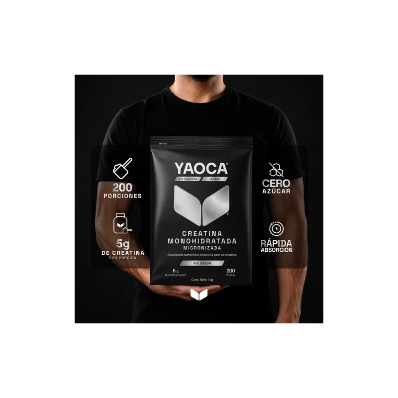 Suplemento En Polvo Yaoca Creatina Monohidratada 1 Kg Natural