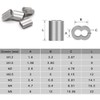 100pcs 1.2mm Aluminum Sleeves Crimping Loop Sleeve Double Ferrules Type