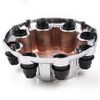 DOTCOM 8 Lug Wheel Hub Center Caps 4Pcs Fit Chevy
