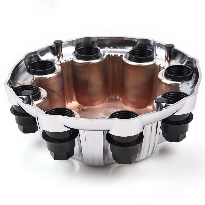 DOTCOM 8 Lug Wheel Hub Center Caps 4Pcs Fit Chevy