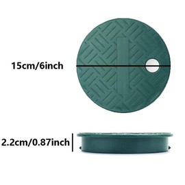 6 Inch Sprinkler Valve Box Cover, 2 Pack Round Outdoor Irrigation Valve Box Lid Replacement for Lawn Yard Sprinkler/Irrigation System