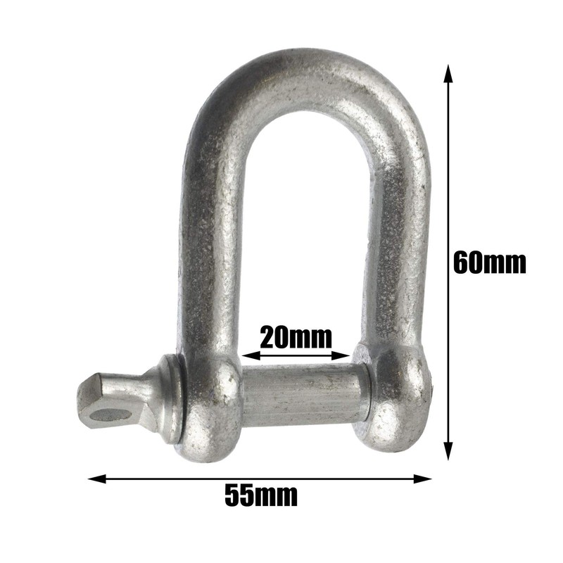 10mm Galvanised Dee Shackle Pack of 6 Chandlery DK03