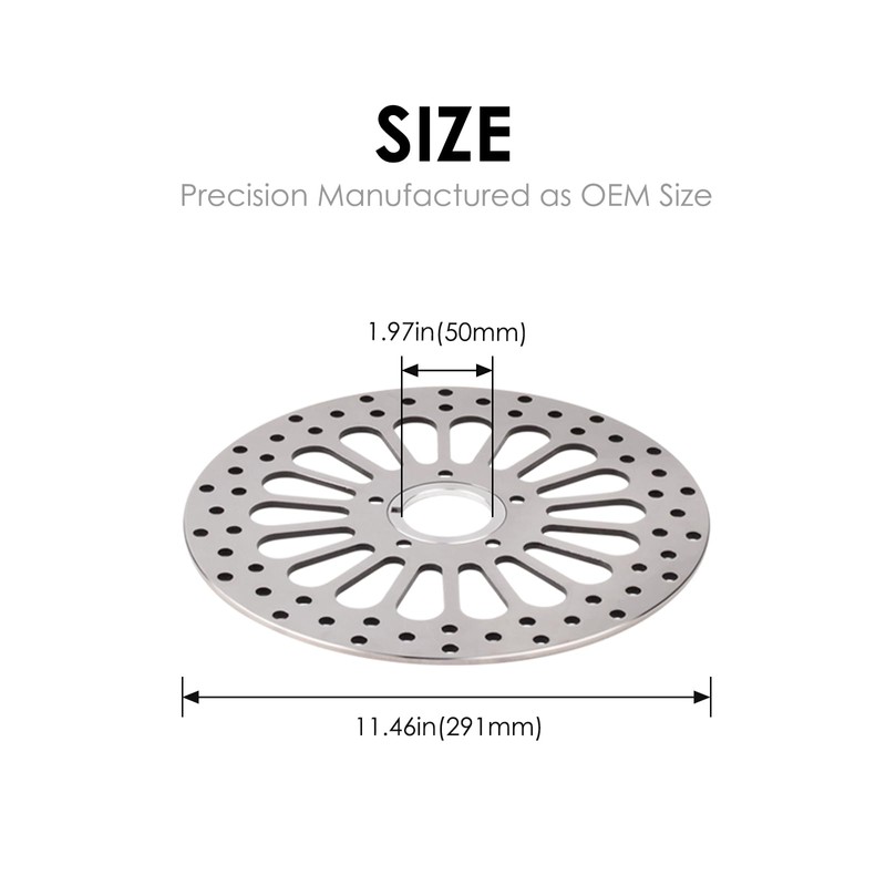 11.5'' 1 Piece Front Brake Rotor For Harley Touring Electra