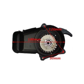 TDR Black Alloy Pull Start Starter for 2-Stroke 43cc 47cc 49cc Pocket Rocket Mini Dirt Bike ATV Quad Scooter, Durable Aluminum Cog