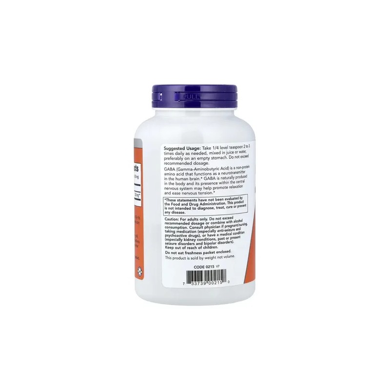 GABA en Polvo Pure GABA Powder, 6 oz (170 g)