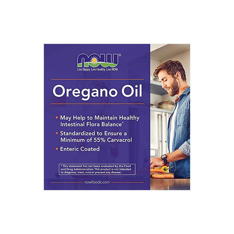 Now FoodsOregano Oil, 90 Caps Aceite de orégano, 90 Cápsulas