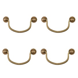 Savagrow 4Pcs Vintage Bail Pulls Brass Drawer Pull 4.17 Inch Drop Bail Pull Handle for Cabinet Closet Dresser, Bronze