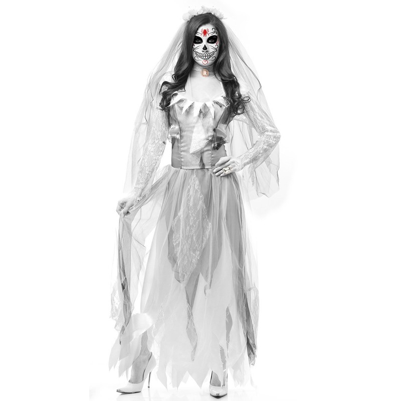 Halloween Costume Ghost Bride Costume Vampire Wedding Dress Cosplay Clothes