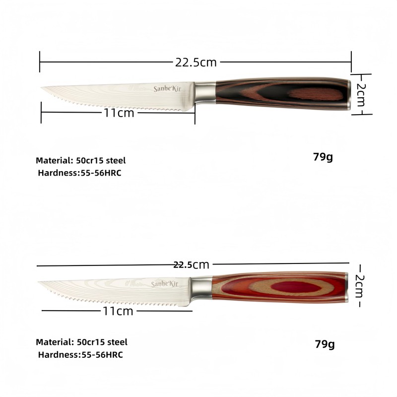 SanheKit Steak Knives Set, 6/8/14 Piece Options, German High Carbon