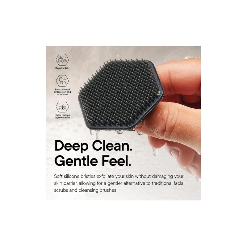 Juego Cepillos Exfoliantes Multifuncionales Silicona Diseño Doble Cara Limpieza Espalda