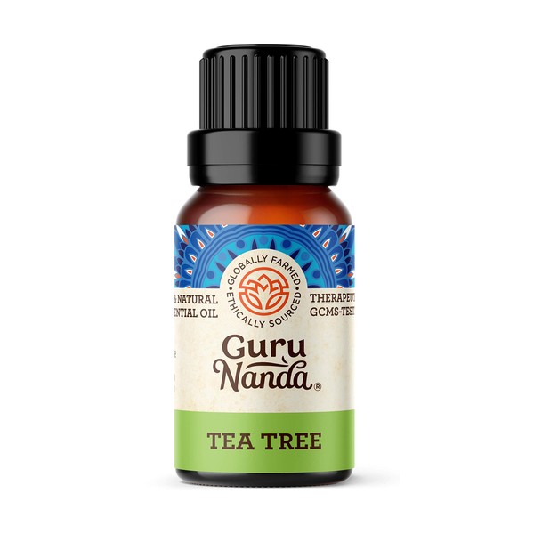 GuruNanda Tea Tree Essential Oil - Pure Therapeutic Grade Oil for Acne, Nail, Skin Hair and Face Care, 15 ml