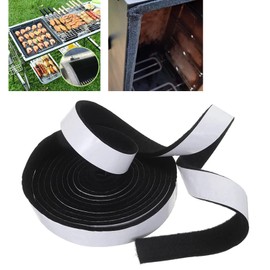 Carkio BBQ Gasket High Heat Temp Seal, Smoker Gasket 19.6 FT Long BBQ Smoker Self Stick Seal Tape, 3/4 x 1/8 Inch BBQ Gasket Smoker for Smokers and BBQ Lid, Outdoor Products