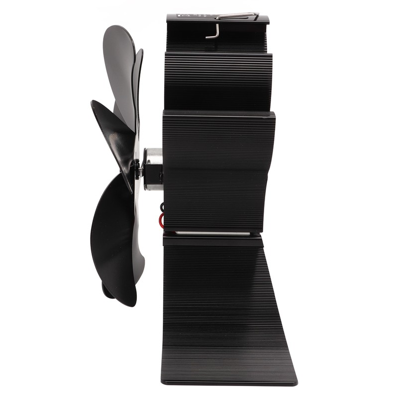 6 Blade Stove Eco Fan Black High Temperature Resistant Self