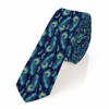 Yakuna Peacock Feather Men's Neckties Green Blue Animal Bird Delicate