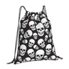 Richugui Cool Skull Drawstring Backpack Gym Bag for Women Men