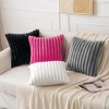 EMEMA Cushion Cover Plush Cushion Covers Velvet Faux Fur Soft