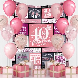 VivaJoy 40th Birthday Gifts For Women - 40th Birthday Gifts Throw Blanket 60"X50", Presents For Female 40th Birthday, 40th Birthday Gift Ideas For Her, Wife, Friend, Mum, Sister