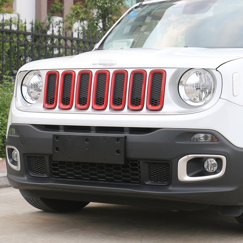 JeCar Front Grill Grille Inserts for 2016-2018 Jeep Renegade Unlimited