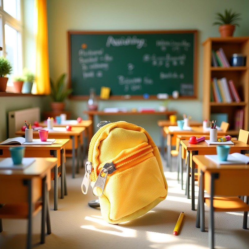 WLngtv Yellow Mini Doll Backpack School Bag Model Dollhouse School