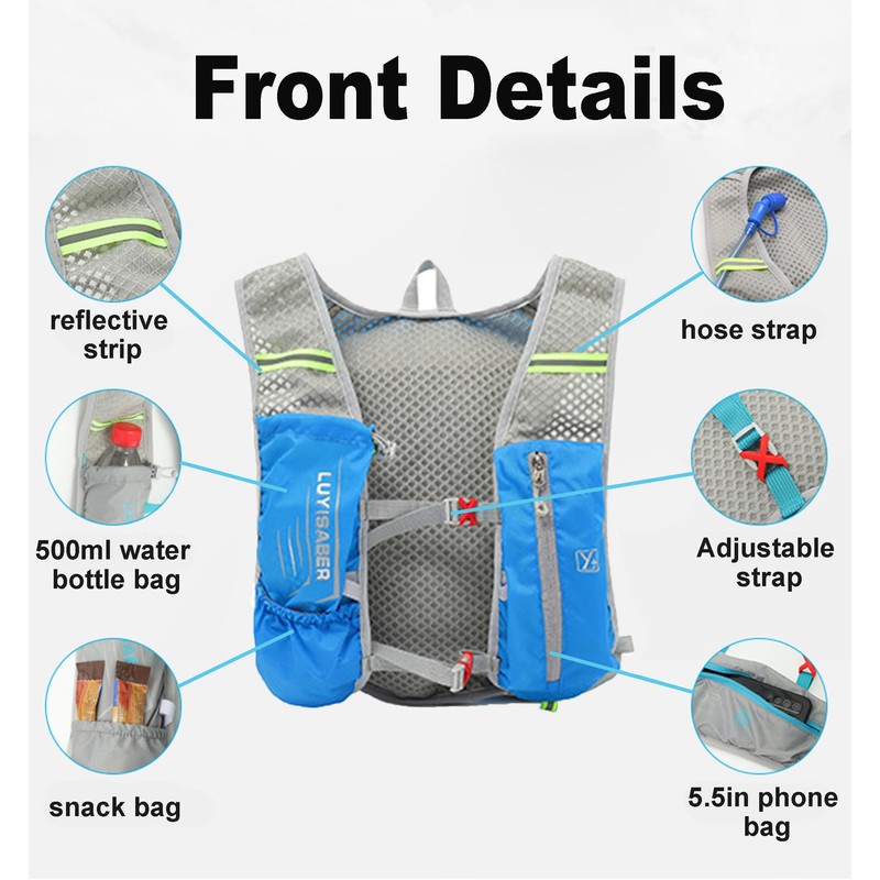 Running Backpacks, Lightweight Running Hydration Vest Backpack with Reflective Design,