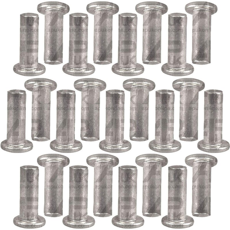 APUK 25x Solid Aluminium Flat Head Rivet M4 x 11mm