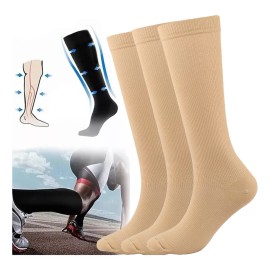 3pares  Medias Calcetas De Compresión Circulation Venosa