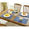 Aoztio Burlap Placemats Set of 4, 12 x 18 Inch