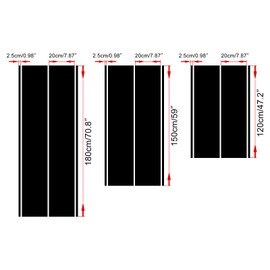 x xotic tech Double-Dual Sport Racing Vinyl Stripe Graphics Hood Roof Trunk Bumper Decal Sticker,Compatible with Ford Mustang 2015-2023 (Glossy Black)