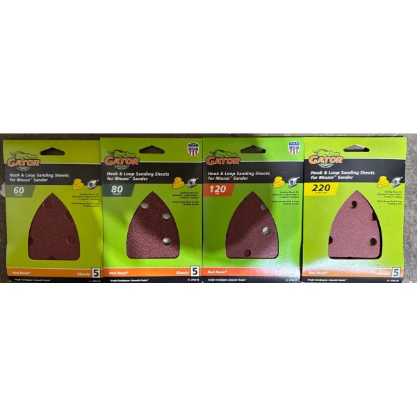 Gator Detail Sanding Hook and Loop for mouse sander Assorted