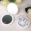 Miffy Handheld LED Makeup Mirror, Foldable 2-Side 1x/10x Magnification,Pocket Small