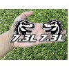 Badge Addictz Red Eye Godzilla Badges Emblem RAGING White 7.3