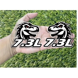 Badge Addictz Red Eye Godzilla Badges Emblem RAGING White 7.3 Black/White 2 BADGES Aggressive