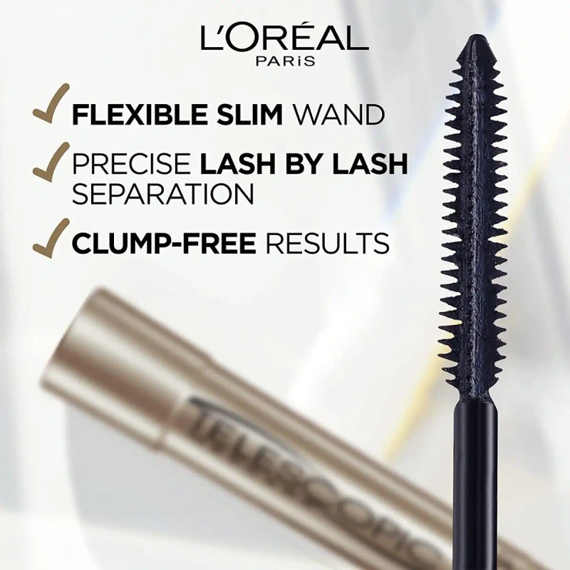 Máscara Para Pestañas False Lash Telescopic Loreal Color Magnetic black