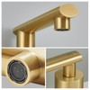 Brushed Gold 3-Hole Low-Arch 8 Inch Widespread Bathroom Faucet, Vanity