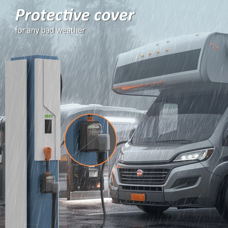 BSEED 50 Amp RV Surge Protector 16000J with Waterproof Cover