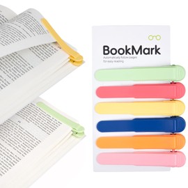 6 PCS Automatic Bookmark, Smart Bookmarks for Women Men Book Accessories Silicone Book Mark Bible Book Markers Book Marks for Reading Book Lovers Gifts Bookish Gifts Birthday Party Favors for Kids, C