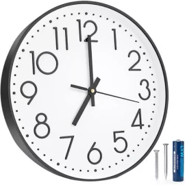 EGTMA Reloj De Cuarzo Silencioso De Pared Digital