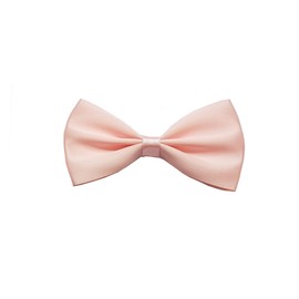 Kids Boys Pre-Tied Satin Bow Tie Plain Bow Tie for Wedding Party Adjustable Formal bow tie-Elastic band (Baby Pink)