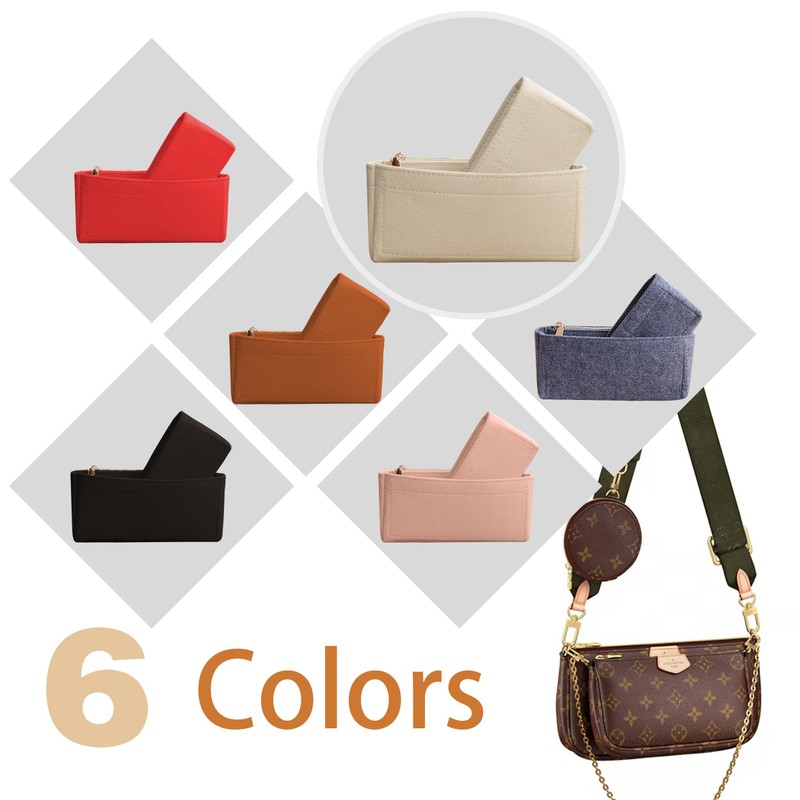 Soyizom Handbag Organizer Insert Fits for Multi Pochette Accessories Bag