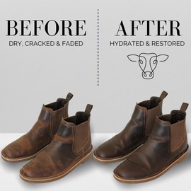 All Natural Leather Conditioner Balm - Made with Mink Oil, Tallow, & Beeswax, Protects, Softens Restores and Waterproofs Leather Shoes, Boots, Bags, Furniture (4 Oz)