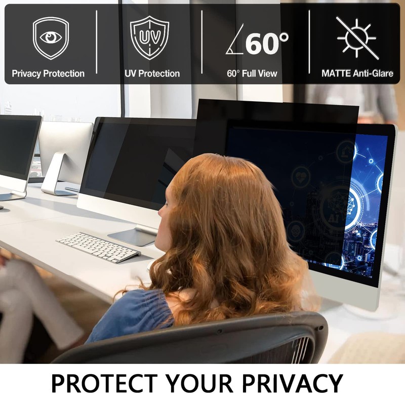 ZCAZY [2 -Pack 24 Inch Computer Privacy Screen for 16:9