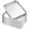 HaWare 7.3" x 5.3" x 0.8" Kids Plates, 6-Piece Stainless