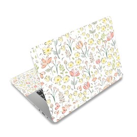 NXZGO 12 12.1 13 13.3 14 15.4 15.6 Inch Laptop Skin Decal, Laptop Skins Stickers Decals for Notebook PC, Universal Reusable Vinyl Laptop Cover Sticker, Waterproof Art Protector I Nice Yellow Flowers