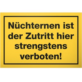 DankeDir! Nüchternen Zutritt verboten - Plastic Sign 30 x 20 cm - Party Door Sign Requiste Alcohol JGA Gift - Birthday Gift Party Decoration Funny Saying Gift Idea Birthday Decoration