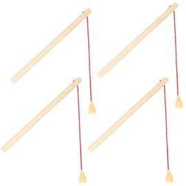 Wooden Magnetic Fishing Poles, Set of 4 Fishing Rods Extra Replacement Parts