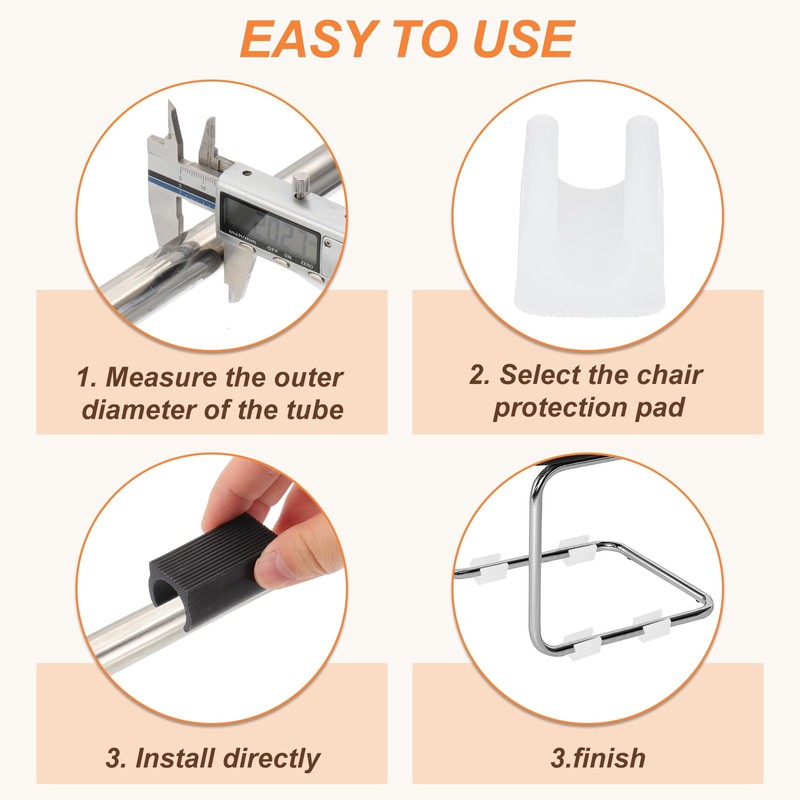 PATIKIL 32 Pieces U Chair Leg Caps, 12mm U-Shaped Chair