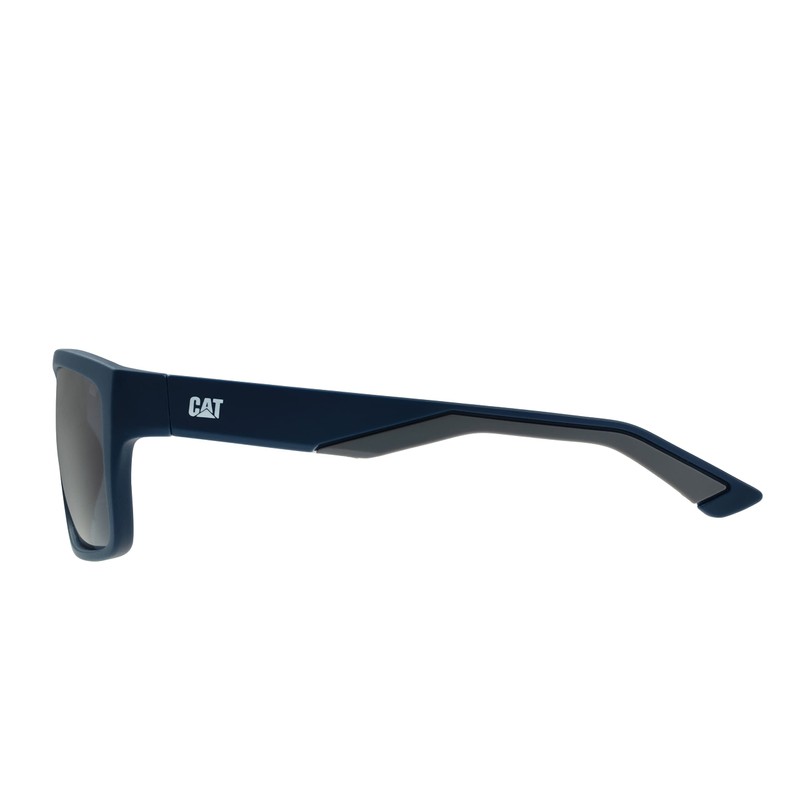 CAT 8021 Polarized Square Sunglasses for Men, Matte Navy, 61