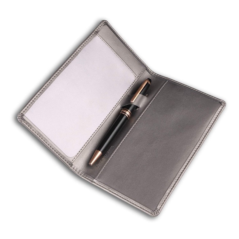 GNEGNI PU Leather Checkbook Cover for Men and Women, Slim